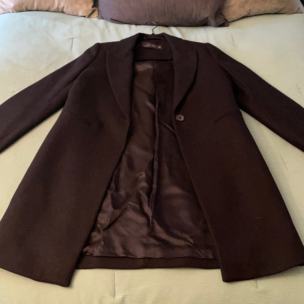 Zara wool long line coat